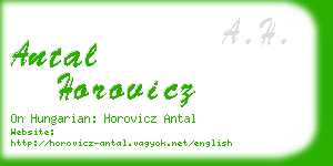 antal horovicz business card